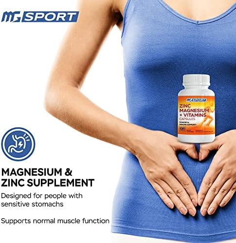 Suplemento MgSport ZMA con Zinc y Magnesio Clínicamente Probados para Alta Absorción - Enriquecido con Vitaminas B6 y B9 para Recuperación Muscular - - imagen 5