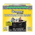 Bolsas de Contratista Ultrasac Extra Resistentes - 42 Galones 4 Mil (Paquete de 32 con Cintas) - 33 x 48 Bolsas de Basura Profesionales para - imagen 1