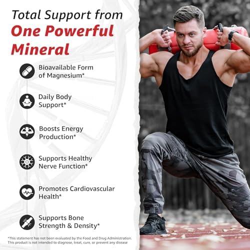 Suplemento de Citrato de Magnesio 10X Health - Alta Absorción para Sueño, Función Muscular y Soporte Nervioso - 60 Cápsulas (2 Meses) - imagen 2