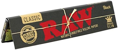 Papel para enrollar RAW Classic Black King Size Slim Natural Sin Refinar Ultra Delgado 110mm (50 Paquetes) - imagen 3