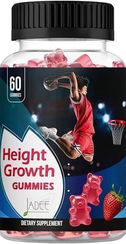Gomitas Jadee para Crecimiento en Altura para Adolescentes y Niños con Calcio 325mg, Vitaminas D3, K2, C, Magnesio, Ashwagandha, Zinc y L-Arginina - - imagen 1