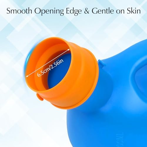 Orinal portátil para hombres OOCOME, botella urinaria a prueba de derrames para adultos mayores, orinal de cama con embudo suave y manguera larga, - imagen 4