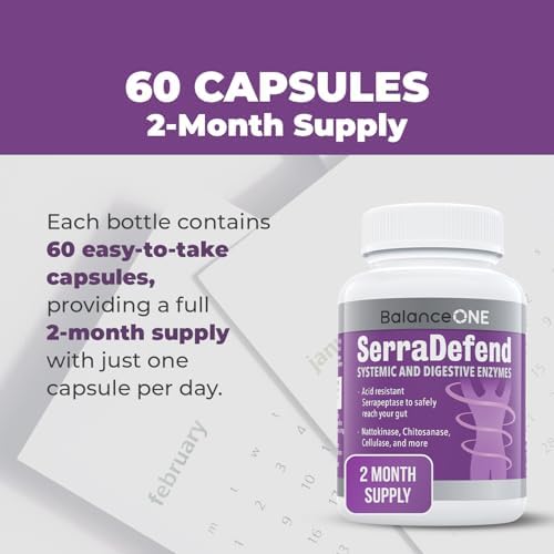 Balance ONE Disruptor de Biofilm – Suplemento de Enzimas Proteolíticas y Defensa con Serrapeptasa y Nattokinasa – Soporte Sistémico y Digestivo – 60 - imagen 3