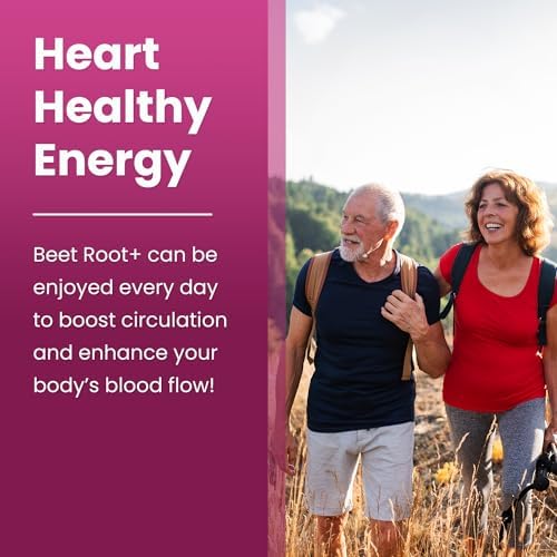 Suplemento en Polvo de Raíz de Remolacha NutraChamps para Circulación, Superalimento de Óxido Nítrico con Jugo de Remolacha, Super Rojos y Extracto - imagen 4