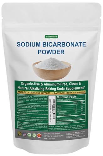 Bicarbonato de Sodio en Polvo Orgánico, Grado 1 Sin Aluminio, Natural y Puro para Cocinar, 1 lb - imagen 1