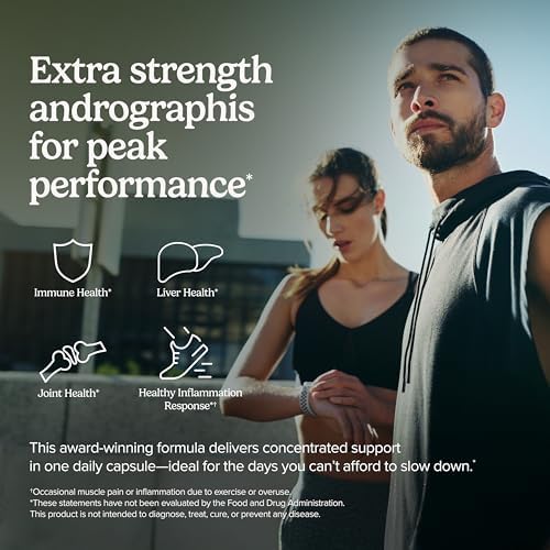 Terry Naturally Andrographis EP80 Extra Fuerte - Suplemento para la Salud del Cerebro e Inmunidad - 60 Cápsulas Veganas para Articulaciones y Energía - imagen 2