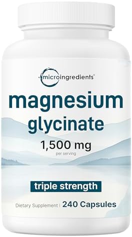Magnesio Glicinato Triple Fuerza 1,500mg por Porción, 240 Cápsulas | 500mg por Cápsula | Magnesio Quelado de Fácil Absorción | Soporte para Músculos, - imagen 1