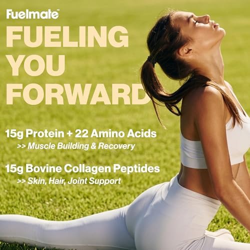 FUELMATE Colágeno Líquido de Durazno - Shots de Proteína de 15g + 22 Aminoácidos - Colágeno Hidrolizado de Bovino para Recuperación, Piel, Cabello y - imagen 6