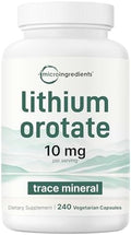 Lithium Orotate 10mg, 240 Cápsulas Veganas | 5mg por Cápsula | Mineral Traza de Alta Biodisponibilidad | Suplemento para el Cerebro y el Ánimo, Libre - imagen 1