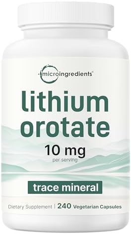 Lithium Orotate 10mg, 240 Cápsulas Veganas | 5mg por Cápsula | Mineral Traza de Alta Biodisponibilidad | Suplemento para el Cerebro y el Ánimo, Libre - imagen 1