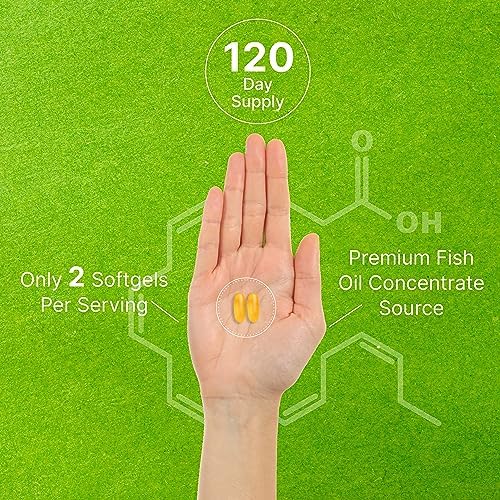 Suplementos de DHA | 240 Softgels, Sin Eructos, Sabor Limón, DHA 1000mg + EPA 500mg, Pescado Salvaje, Rico en Omega-3, Libre de Mercurio, No OGM, - imagen 5