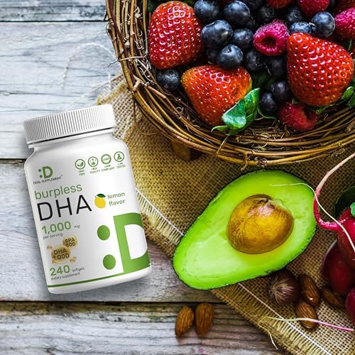 Suplementos de DHA | 240 Softgels, Sin Eructos, Sabor Limón, DHA 1000mg + EPA 500mg, Pescado Salvaje, Rico en Omega-3, Libre de Mercurio, No OGM, - imagen 6