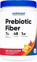 Nutricost Fibra Prebiótica Sabor Fruta Punch (1 Libra) - Vegano, Sin Gluten, Sin OGM - imagen 1