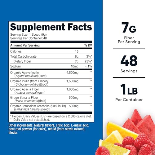 Nutricost Fibra Prebiótica Sabor Fruta Punch (1 Libra) - Vegano, Sin Gluten, Sin OGM - imagen 2