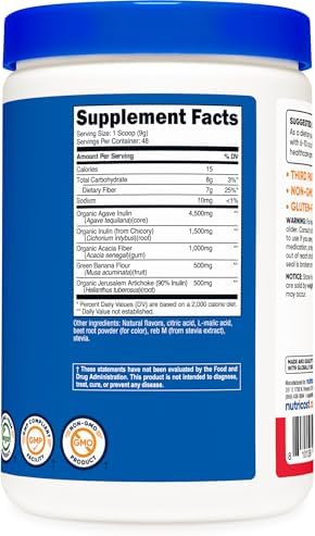 Nutricost Fibra Prebiótica Sabor Fruta Punch (1 Libra) - Vegano, Sin Gluten, Sin OGM - imagen 5