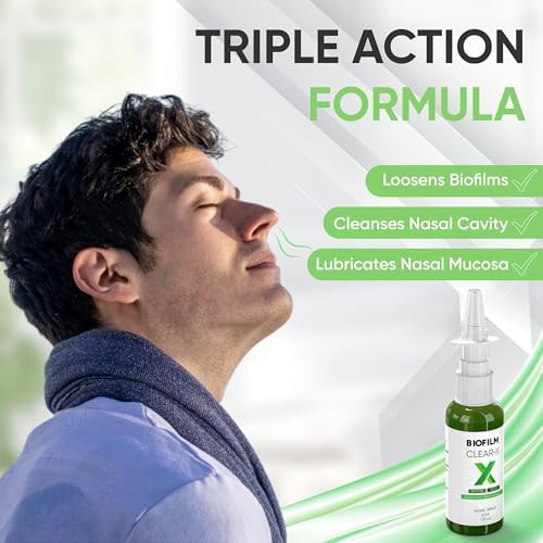 Spray Nasal BioFilm Clear-X con EDTA, Xilitol y Extracto de Semilla de Toronja, 2 fl oz (60 ml), 500 Pulverizaciones por Botella - imagen 3