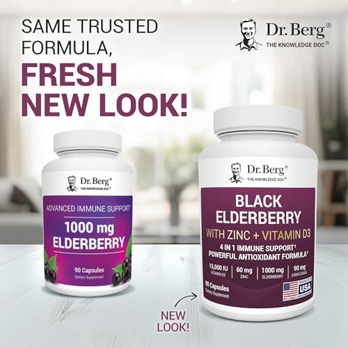 Cápsulas de Saúco Negro Dr. Berg (Apoyo Inmunológico Avanzado*) con 15,000 UI de Vitamina D, 60 mg de Zinc y 90 mg de Camu Camu - Suplemento - imagen 2