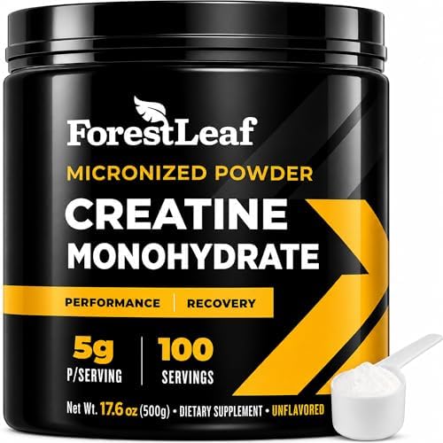 Creatina Monohidratada Micronizada ForestLeaf - Aumenta Masa Muscular y Fuerza - Sin Sabor - 5G por Porción - 100 Porciones - imagen 1