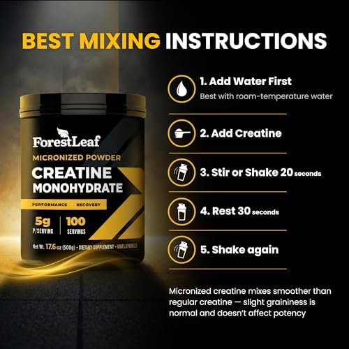Creatina Monohidratada Micronizada ForestLeaf - Aumenta Masa Muscular y Fuerza - Sin Sabor - 5G por Porción - 100 Porciones - imagen 5