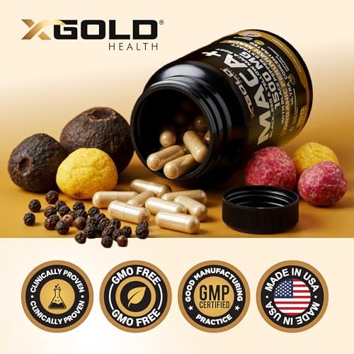 X Gold Health Maca Raíz 1500mg para Energía y Libido – Mezcla Orgánica de Maca Peruana Negra, Roja y Amarilla – Apoyo a Hormonas y Vitalidad para - imagen 6