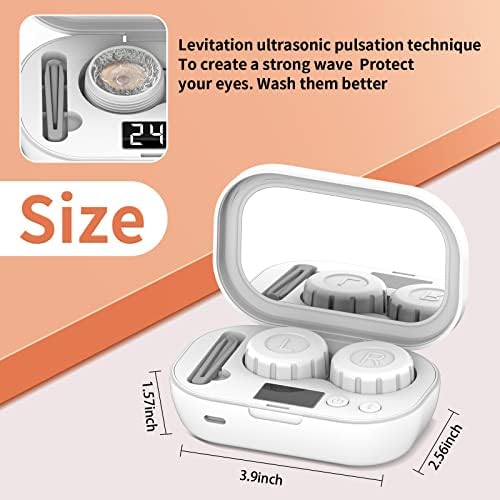 Limpiador Ultrasónico Portátil MUGLE para Lentes de Contacto con Cargador USB - Compatible con Lentes Desechables, de Color y RGP - Viajes y Hogar - imagen 3