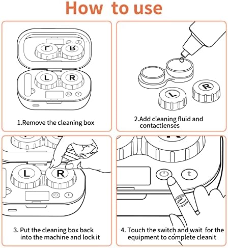 Limpiador Ultrasónico Portátil MUGLE para Lentes de Contacto con Cargador USB - Compatible con Lentes Desechables, de Color y RGP - Viajes y Hogar - imagen 4