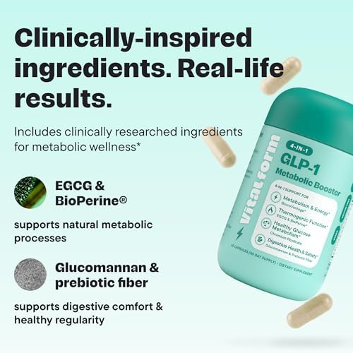 Suplemento GLP-1 para Soporte Metabólico – Fórmula 4 en 1 para Control del Apetito, Antojos, Digestión, Energía y Manejo de Peso – Con GlucoVantage®, - imagen 6