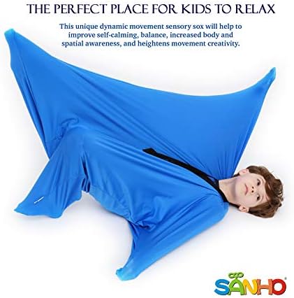 Medias Sensory Sox Yopo de SANHO, Dinámicas, Talla Mediana, 6-9 años, 47''HX27''W, Altura: 41-51, Versión Actualizada, Azul - imagen 2