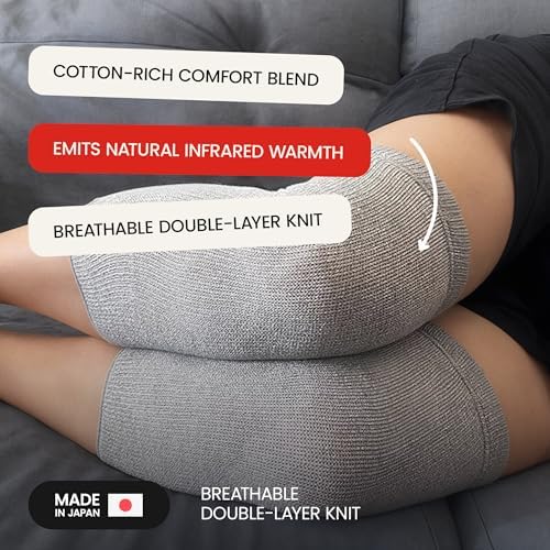 Calentadores de Rodilla Elásticos de Algodón SENIOR ICARE, Mangas para Rodillas para Hombres y Mujeres - Soporte Circulatorio y Alivio del Dolor - imagen 3