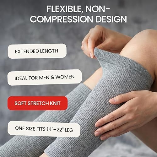 Calentadores de Rodilla Elásticos de Algodón SENIOR ICARE, Mangas para Rodillas para Hombres y Mujeres - Soporte Circulatorio y Alivio del Dolor - imagen 5