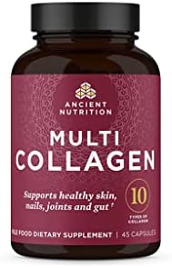 Suplemento en cápsulas de colágeno Ancient Nutrition, 45 piezas, colágeno hidrolizado tipo I, II, III, V y X, apoya piel, uñas, salud intestinal y - imagen 1