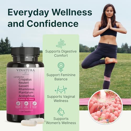 Probioticos VINATURA para Mujeres: Lactobacillus Rhamnosus, Reuteri, Gasseri, Plantarum, Crispatus y Acidophilus - Salud Vaginal y Digestiva - 30 - imagen 5