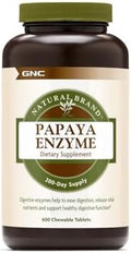 GNC Natural Brand Enzima de Papaya, 600 tabletas masticables - imagen 1