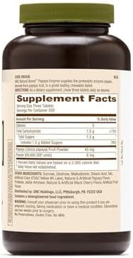 GNC Natural Brand Enzima de Papaya, 600 tabletas masticables - imagen 2