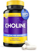 Suplemento de Colina InnovixLabs 550 mg, Colina Bitartrato Pura para Memoria y Concentración, Apoya la Función Hepática y Claridad Mental, 50 Días, - imagen 1