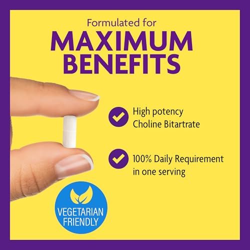 Suplemento de Colina InnovixLabs 550 mg, Colina Bitartrato Pura para Memoria y Concentración, Apoya la Función Hepática y Claridad Mental, 50 Días, - imagen 4