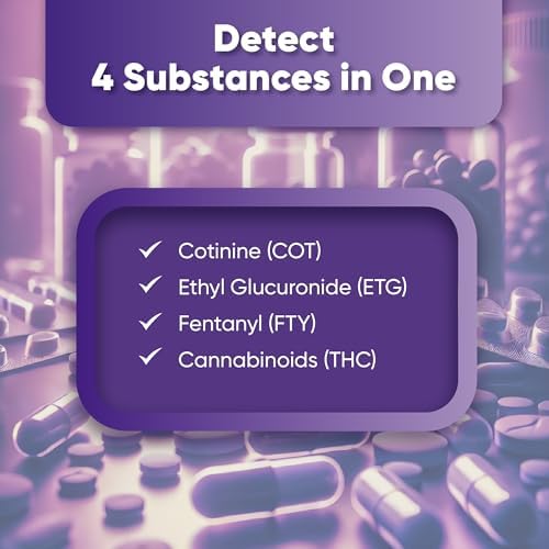 Prueba de Orina Multi-Panel Screen - Detección de THC, Nicotina (COT) y Alcohol (EtG) - [Paquete de 5] - imagen 2