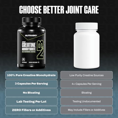 Creatina Monohidratada Micronizada en Cápsulas NutraBio, Suplemento para Aumentar Energía Muscular, Recuperación y Fuerza - Apta para Keto y Kosher - imagen 4