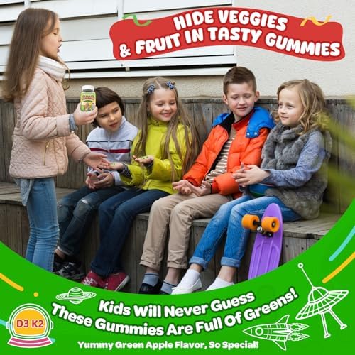 Multivitamínico NEVISS para Niños y Adolescentes de 4 a 17 Años con Hierro, Omega 3 y D3K2, Gominolas Orgánicas de Superalimentos, Sin Azúcar - imagen 5