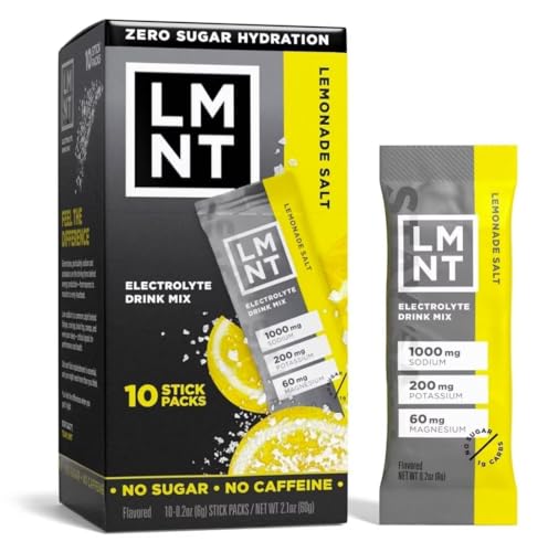 Bebidas Electrolíticas LMNTS Lemonade Sin Azúcar - Paquete de 10 unidades de 2.1 oz - imagen 1