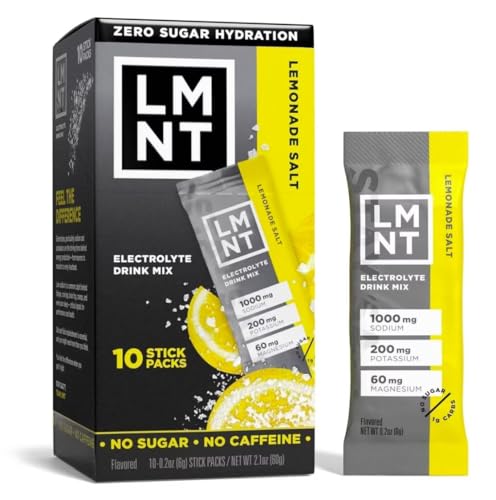 Bebidas Electrolíticas LMNTS Lemonade Sin Azúcar - Paquete de 10 unidades de 2.1 oz - imagen 3