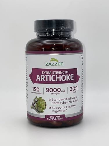 Zazzee Extracto de Alcachofa Extra Fuerte 20:1, 5% Ácido Caffeoilquínico, 150 Cápsulas Veganas, Suplemento Digestivo y Detox de Hígado, No GMO, Hecho - imagen 7