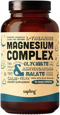 Suplemento de Complejo de Glicinato de Magnesio - Magnesio Glicinato Quelado con Malato, Ashwagandha Orgánica, L-teanina y Espirulina Azul - Alta - imagen 1