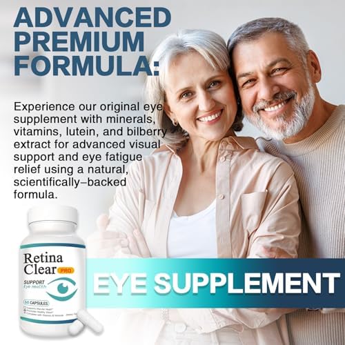 Suplemento Vunexo Retina Clear Pro para la Salud Ocular, con Minerales y Vitaminas, Luteína y Extracto de Arándano, Alivio de Fatiga Visual y Enfoque - imagen 2