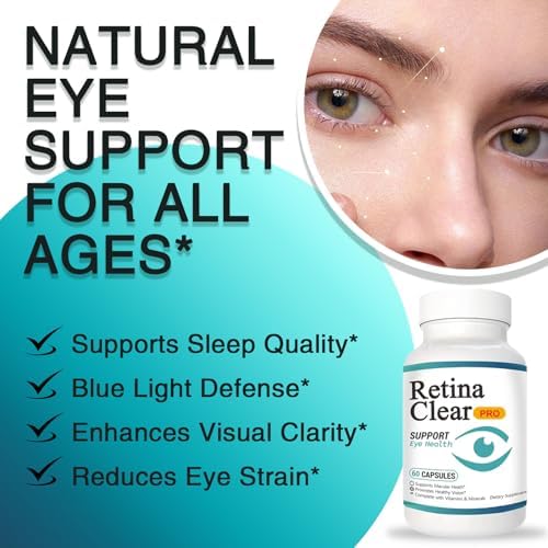 Suplemento Vunexo Retina Clear Pro para la Salud Ocular, con Minerales y Vitaminas, Luteína y Extracto de Arándano, Alivio de Fatiga Visual y Enfoque - imagen 6