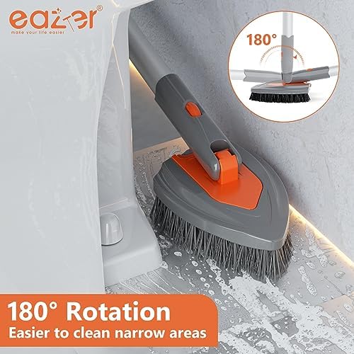 Eazer Cepillo de Baño 4 en 1 con Mango Largo - Cepillo Versátil para Ducha y Limpieza Eficiente de Baños - imagen 4