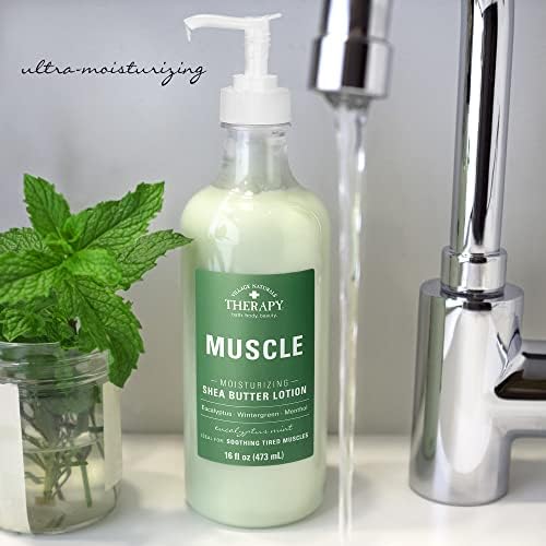 Loción de Manteca de Karité Village Naturals Therapy para Músculos, Aroma de Eucalipto y Menta, 16 fl oz, Paquete de 3 - imagen 4