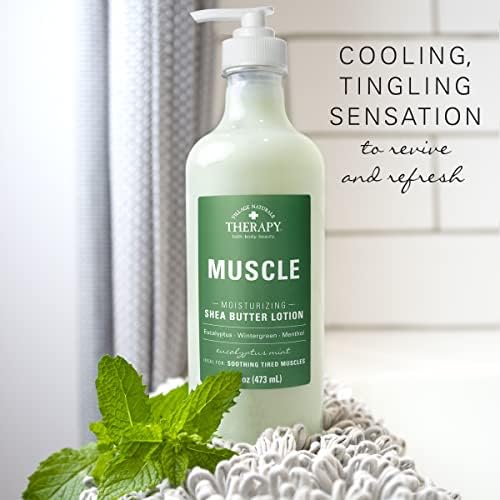 Loción de Manteca de Karité Village Naturals Therapy para Músculos, Aroma de Eucalipto y Menta, 16 fl oz, Paquete de 3 - imagen 6
