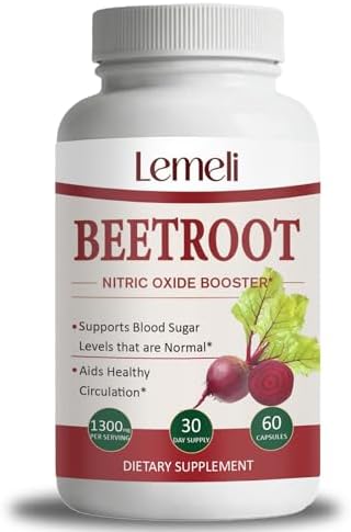 Suplemento de Remolacha Morvyn Lemeli 1300mg, 60 Cápsulas, 100% Puro, Sin OGM y Libre de Gluten - imagen 1