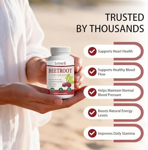 Suplemento de Remolacha Morvyn Lemeli 1300mg, 60 Cápsulas, 100% Puro, Sin OGM y Libre de Gluten - imagen 4